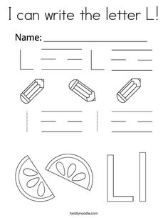 i can write the letter l worksheet for kids to practice their handwriting and writing skills