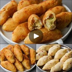 several different types of food are shown in this video screen graber photo collage