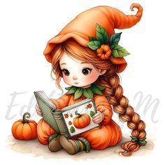 Gnome Thanksgiving, Diy Fall Ideas, Watercolor Gnome, Pumpkin Gnome, Gnome Fall, Thanksgiving Clipart, Girl Gnome, Gnome Clipart, Halloween Gnome