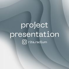 a white and gray background with the words project presentation written in large letters on it