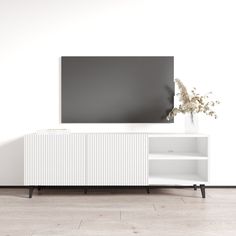 Pafos TV Stand - Meble Furniture White Tv Stands, Stand Tv, Console Tv, White Tv, Tv Wall Decor, Tv Wall Design, Living Room Tv Stand, Tv Decor, Modern Tv Stand