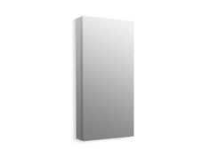 a white wall mounted mirror on the side of a wall in front of a white background