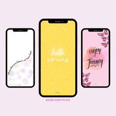 Spring Colorful Phone Wallpapers | Gabby's Happy Place Motivational Printables