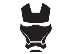 the iron man helmet is shown in this black and white image, which appears to be an illustration