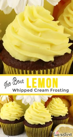 the best lemon whipped cream frosting recipe for cupcakes and muffins