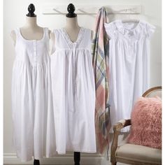 Relax and unwind every night with this casual, yet very stylish Embroidered Design Nightgown, a versatile addition to your evening wardrobe. Made with high-quality, 100% cotton and accented with delicate embroidery, this long women's nightgown is both cozy and flattering. The sleeveless design makes it perfect for hot summer nights. White Cotton Home Dress, White Cotton Dress For Home, Cotton Dresses For Bedtime, Cotton Nightgown With Lace Trim For Home, Cotton Lace Trim Nightgown For Home, White Cotton Dress For Loungewear, Cotton Nightgown With Lace Trim For Bedtime, Cotton Nightgown With Lace Trim For Sleep, White Cotton Sleepwear