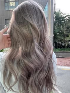 Dark Ash Hair Color Blonde, Blonde Grey Hair Balayage, Ashy Blonde All Over Color, Grey Ashy Hair, Dark Blond Ash Hair, Very Ashy Blonde Hair, Grey Brown Hair Ashy, Level 8 Hair Color Ash, Ash Hair Color Grey Ashy Blonde