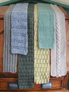 four simple scarves knitting pattern