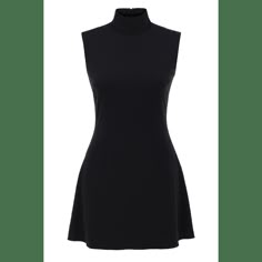 Jocelyn Black Dress | Khéla the Label | Wolf & Badger Black Turtleneck Dress, Turtleneck Dress Sleeveless, Turtleneck Sleeveless, Turtleneck Dress, Night Out On The Town, Black Turtleneck, Office Party, Turtle Neck Dress, Sleeveless Mini Dress