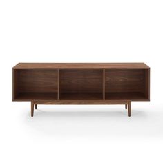 the sideboard is made from wood and has three compartments