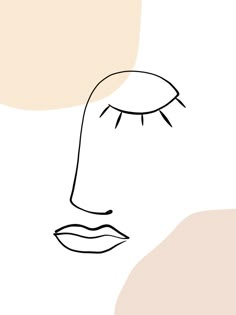 a drawing of a woman's face with her eyes closed