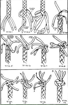 the instructions for how to tie a knot in different ways, including knots and loops