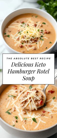 Image for Delicious Keto Hamburger Rotel Soup Keto Soup With Hamburger Meat, Rotel Soup, Keto Dinner Recipes Beef, Keto Cabbage Soup, Keto Hamburger, Keto Reset, Hamburger Stew, Cozy Dinners, Keto Beef Recipes