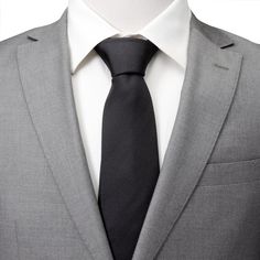 Show up to your black tie event with confidence with this classic black tie. Made with 100% silk. Luxury Striped Ties For Black Tie Events, Timeless Black Tuxedo For Black-tie Events, Timeless Black Tuxedo For Semi-formal Occasions, Classic Black Tuxedo For Semi-formal Occasions, Elegant Solid Color Tuxedo For Semi-formal Occasions, Timeless Black Tuxedo For Business, Elegant Tailored Solid Tuxedo, Elegant Semi-formal Solid Tuxedo, Black Professional Tuxedo For Formal Events