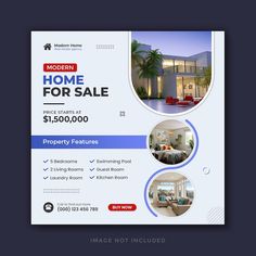 a real estate flyer is shown in this image