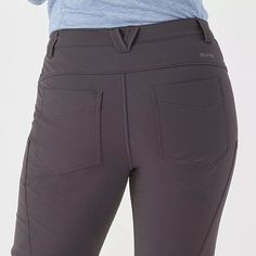 Close up of the back of a pair of pants with a v-shaped belt loop Best Work Leggings, Tactical Pants Women, Waterproof Stretch Bottoms For Outdoor, Stretch Waterproof Bottoms For Outdoor, Waterproof Stretch Outdoor Bottoms, Waterproof Stretch Bottoms For Outdoor Activities, Functional Recycled Polyester Hiking Bottoms, Moisture-wicking Recycled Polyester Bottoms For Outdoor, Moisture-wicking Recycled Polyester Bottoms For Outdoor Activities