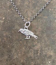 Charm Holder Pendant, Totem Necklace, Crow Pendant, Crow Necklace, Wax Seal Jewelry, Silver Bird, Charm Holder, Beautiful Notes, Bird Charm