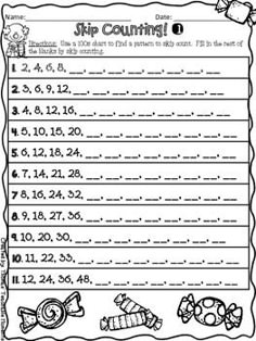 a printable worksheet to help students practice counting