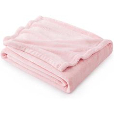 the pink blanket is folded on top of each other, and it's very soft