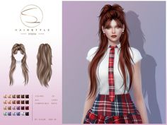 The Sims Resource - Fashion ponytail hairstyle 010224 Fashion Ponytail, Wedding Hair Colors, Alpha Cc, Messy Ponytail, Cocoppa Play, Greek Clothing, High Ponytails, Club Style