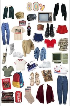 1980s Outfit Inspiration, 80s Fashion Moodboard, Outfit Ideas 80s Style Vintage, Everyday 80s Outfit, 80s Aesthetic Summer Outfits, 80s Outfit Moodboard, Vintage Outfits 80s Retro Woman, 90s Aesthetic Outfit Party, 80s Nerd Fashion