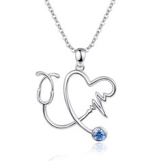 PRICES MAY VARY. MEANINGFUL NECKLACE: Nurse gift to show appreciation to patient nurse, graduation to nursing student new registered nurse graduated from school. REAL 925 STERLING SILVER: this nursing necklace will not change colors or tarnish. Beautiful, lovely and delicate for everyday wear. HYPOALLERGENIC NURSE GIFTS: this nurse necklace for women is no allergic reaction on it, no nickel, no lead. GIFT IDEAS: nursing school gifts,nurse retirement gifts for women, nurse practitioner gifts,futu Future Registered Nurse, Nursing Stethoscope, Nurse Necklace, Nurse Retirement Gifts, Nurse Practitioner Gifts, Nursing School Gifts, Heartbeat Necklace, Necklace Friendship, Nurses Week Gifts