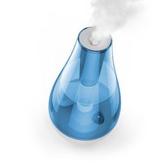 Pure Enrichment - Ultrasonic Cool Mist Humidifier for Small Rooms, Blue White Small Humidifier, Mist Humidifier, Dry Air, Vinegar Cleaning, No Filter Needed, Cool Mist Humidifier, No Filter, Air Purifier, Blue Rings