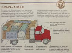 an advertisement for a truck with instructions on how to load