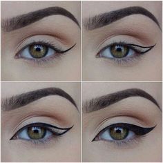 omghow How To Put on Liquid Eyeliner ❤ liked on Polyvore featuring beauty products, makeup, eye makeup, eyeliner, liquid eyeliner and liquid eye liner Cat Eye Makeup Tutorial, Make Up Mata, Khol Eyeliner, Tutorial Eyeliner, Eyeliner Tips, Perfect Winged Eyeliner, Bentuk Alis, Eyeliner Hacks, Winged Eyeliner Tutorial