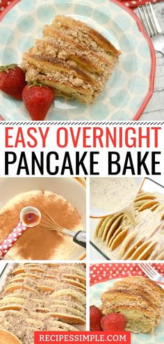 this easy overnight pancake bake is the perfect way to use up leftover pancakes