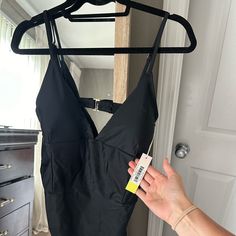 Nwt New Wave Size 14 Summersalt Swim Suit. Color Black Summersalt Swim, Star Swimsuit, Pink Polka Dot Dress, High Neck One Piece, Grey Trench Coat, Plunging One Piece Swimsuit, Swimsuits Hot, People Shopping, One Piece Suit