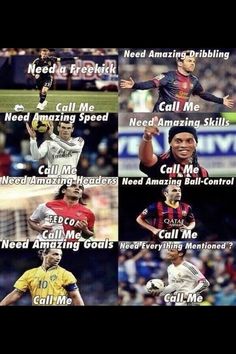 many different soccer players with their names on them