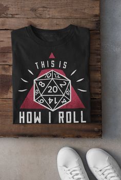 This T-Shirt was designed by Eldritch Curiosities, exclusively for Adventurers and RPG Enthusiasts! Show up to your next role-playing game session in style, wearing the latest in DnD fashion.     All our garments are made to order, using the softest, most premium quality fabrics on the market; with strong seams that hold their shape making it long-lasting. Printed using only high quality inks, resulting in vibrant colors, even after countless washes! Guaranteed to become your favorite! Produced and shipped with the help of our Printing Partners in the USA. We and they are part of an artisan community, responsible for creating thousands of jobs and we thank you for supporting our small business! <3 Oh did we mention we offer FREE SHIPPING WORLDWIDE?! You're Welcome! Favorite our listing and Gifts For Dnd Lovers, D&d Tshirt, Crew Neck Letter Print T-shirt For Gaming Events, Dnd Fashion, Dice Graphic, Geek Gifts For Him, Funky Shirts, The Office Shirts, Role Playing Game