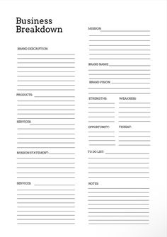 Business Breakdown,business Proposal,business Plan,small Business Planner,business Planner,side Hustle Planner,business Goals,business Plans - Etsy plannergirl #personalizedteacherplanner #planner #plannerorganizer Small Business Printables, Small Business Plan Template, Business Strategy Management, Business Plan Outline, Goals Business, Brand Marketing Strategy, Aesthetic Planner