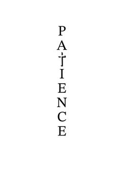 the word paince written in black on a white background