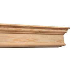 an unfinished wood corbge on a white background