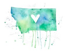 the word v is painted in green and purple watercolors on a white background