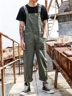 Gender: Men'sPants Type: Jumpsuit, Trousers, Overalls, Work Pants, Cargo PantsStyle: Streetwear, Retro Vintage, Casual, StylishOccasion: DailyFabric: PolyesterDesign: Multi PocketWaistline: Mid WaistElasticity: Micro-elasticPattern: PlainSeason: Spring FallPants Length: Ankle-LengthFunction: Comfort, BreathableFit Type: Regular Fit Cheap Cargo Pants, Overalls Outfits, Cargo Pants Style, Cargo Jumpsuit, Pants Overalls, Men's Cargo Pants, Cargo Work Pants, Overalls Men, Mens Overalls