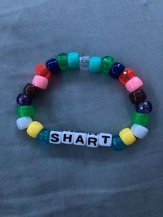 Funny Braclet Ideas, Sullivan King Kandi, Cursed Bracelet, Silly Bracelet Ideas, Funny Beaded Bracelets, Bead Bracelet Words Ideas Bad, Funny Bracelet Ideas, Bracelet Ideas Funny