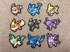 the pokemon pixelons are all different colors and sizes, but they have no image on them