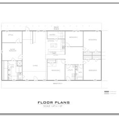 the floor plan for an office building with two floors and three rooms, including one bedroom