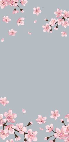 an image of pink flowers on a gray background