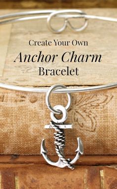 Love this simple DIY anchor bracelet. Would be a great gift for my sister. Diy Anchor, Navy Mom, Anchor Charm, Adjustable Bangle Bracelet, Cruise Wedding, Bracelet In Silver, Nautical Stripes, Anchor Bracelet, Wire Bangles