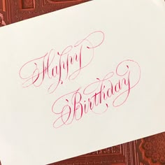 a piece of paper with the words happy birthday written on it