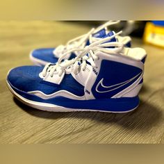 New Never Been Worn Excellent Condition Nike Kyrie 8 Infinity Tb Size 9.5 Men Size 11 Women In Box No Top Game Royal Blue White Do9616-401 Kyrie 8 Infinity, Kyrie 8, Kyrie Infinity, Nike Kyrie, Top Game, Nike Sneakers, Nike Shoes, Nike Women, Royal Blue