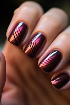 15 Stunning Burgundy Nail Colors for Winter 2023-2024 - thepinkgoose.com Plum Nails, Velvet Nails, Fall Nail Art Designs, Cute Nails For Fall, Nail Colors Winter, Burgundy Nails, Black Nail