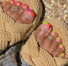 Nail Designs Toenails, French Toes, Gel Toe Nails, Summer Toes, Acrylic Toe Nails, Acrylic Toes, Pretty Toe Nails, Gel Toes, Cute Toe Nails