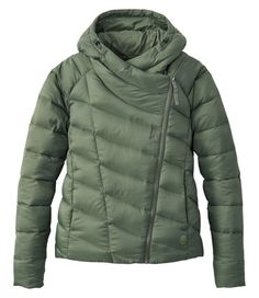 Bundle up in warmth and style - our hooded puffer jacket has all the cozy down warmth you expect, plus extra style for go-anywhere comfort. Center back length: Petite 22. 25", Regular 23. 25", Plus 24. 50". Slightly Fitted. Falls at hip. Best with midweight layer. Shell and lining: 100% recycled nylon Machine wash and dry. Pockets: Two hand pockets with hidden snap closure, one internal chest pocket with snap closure Hooded: Yes, attached insulated hood with cordlocks for adjusting Insulation: Y Hooded Puffer Jacket, Down Puffer Jacket, Puffer Jacket Women, Womens Parka, Winter Jackets Women, Womens Fleece, Ll Bean, L L Bean, Outerwear Women