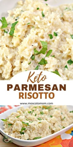 this keto parmesan risotto is an easy and delicious side dish