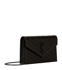 Ad Monogram, Ysl Crossbody Bag, Ab Day, Black Envelope, Classy Winter Outfits, Black Envelopes, Ysl Shoes, Chain Wallet, Envelope Bag